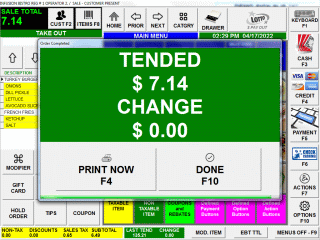 Complete transaction and Print if desired Complete transaction and Print if desired