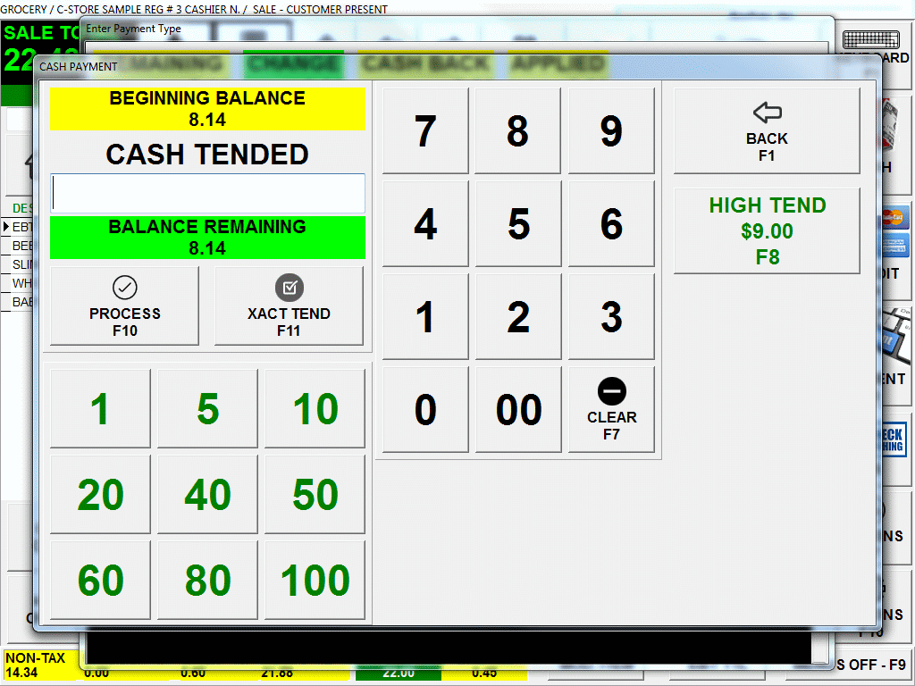 Choose the Payment Type, Cash, Credit, Debit, Gift Card, Etc. Choose the Payment Type, Cash, Credit, Debit, Gift Card, Etc.